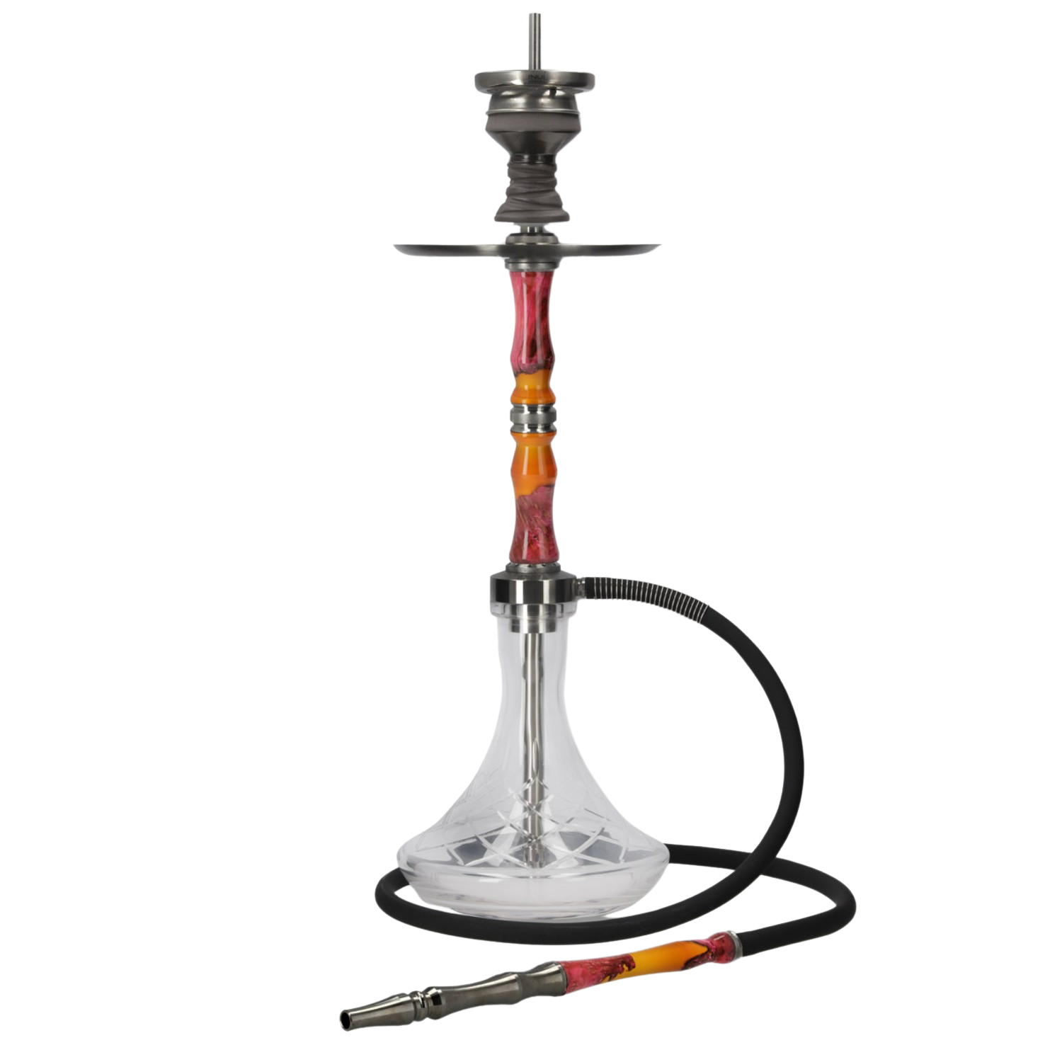 INVI Recursion Handcut Edelstahl Gun Metal Orange-Pink Shisha